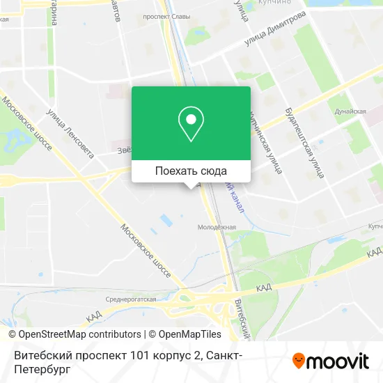 Карта Витебский проспект 101 корпус 2