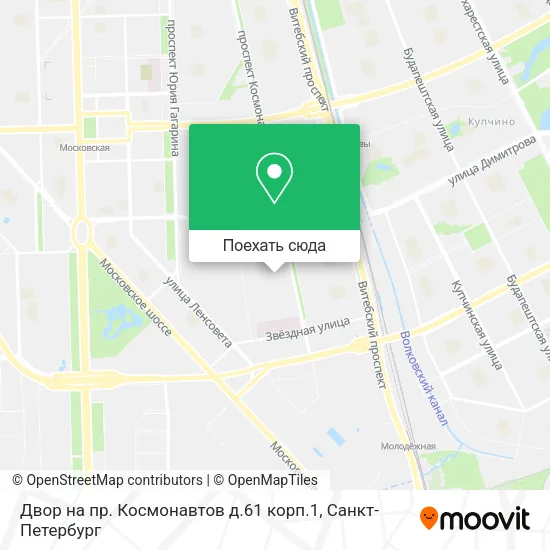 Карта Двор на пр. Космонавтов д.61 корп.1