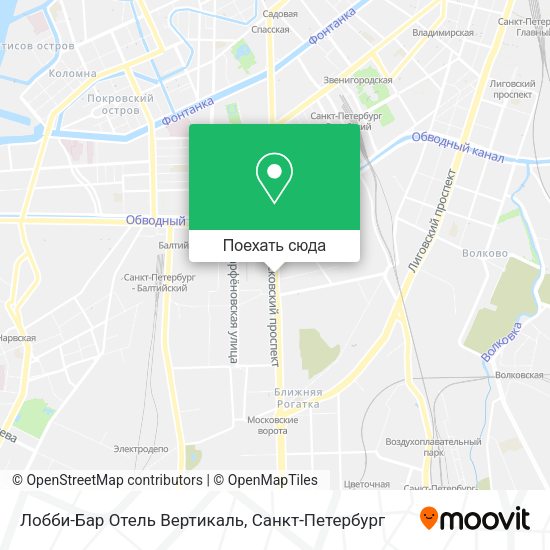 Карта Лобби-Бар Отель Вертикаль