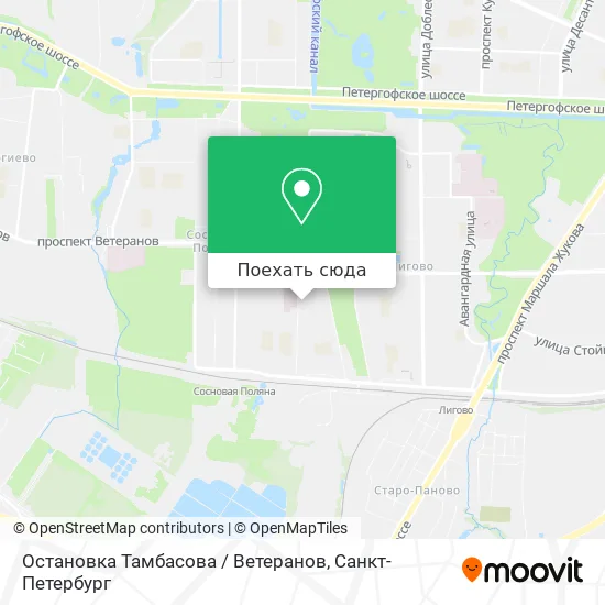 Карта Остановка Тамбасова / Ветеранов