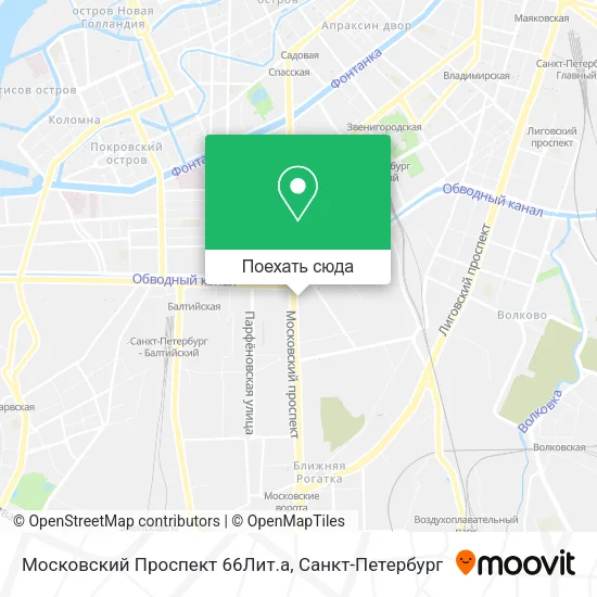 Карта Московский Проспект 66Лит.а