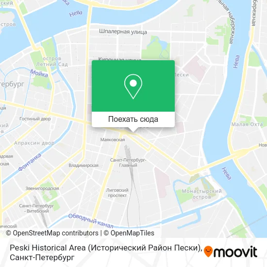 Карта Peski Historical Area (Исторический Район Пески)