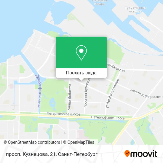 Карта просп. Кузнецова, 21