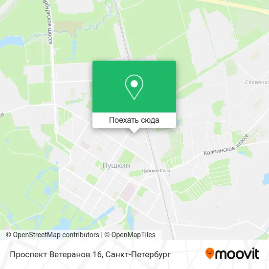 Карта Проспект Ветеранов 16