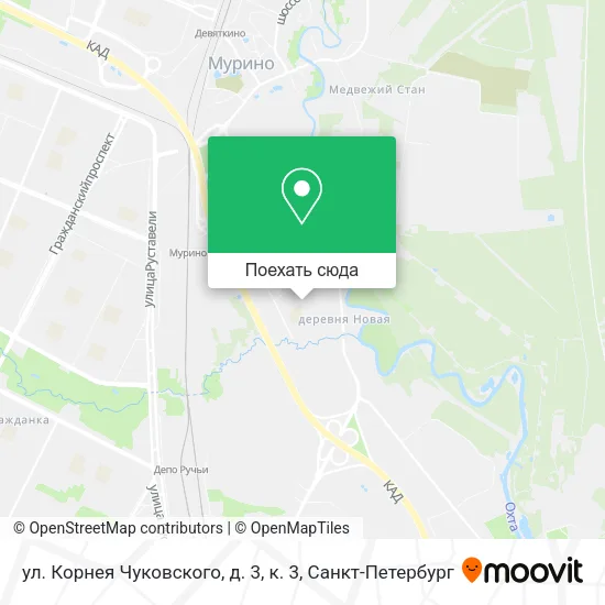 Карта ул. Корнея Чуковского, д. 3, к. 3