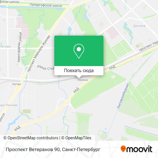 Карта Проспект Ветеранов 90