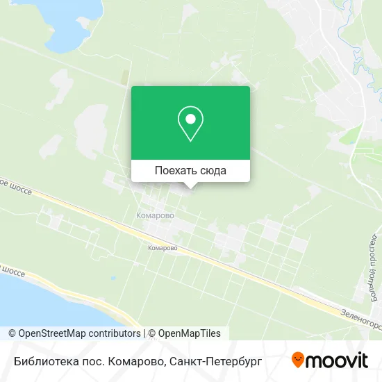 Карта Библиотека пос. Комарово
