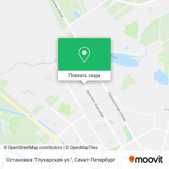 Карта Остановка "Глухарская ул."