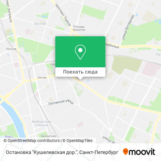 Карта Остановка "Кушелевская дор."