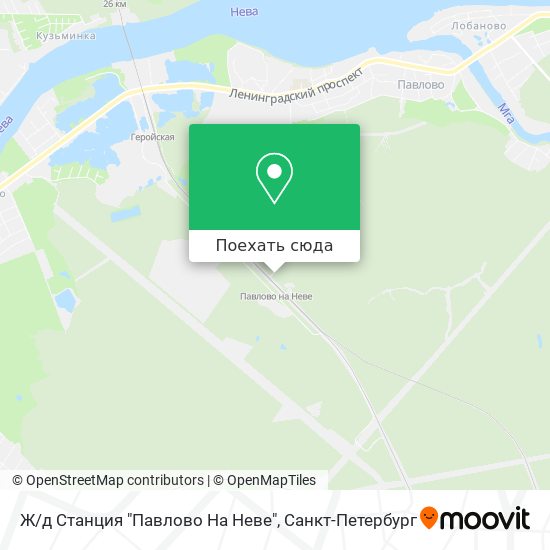 Карта Ж/д Станция "Павлово На Неве"