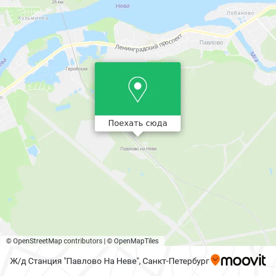 Карта Ж/д Станция "Павлово На Неве"