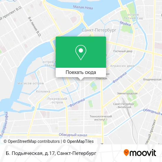Карта Б. Подьяческая, д.17