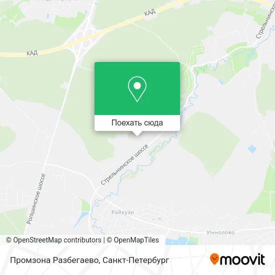 Карта Промзона Разбегаево