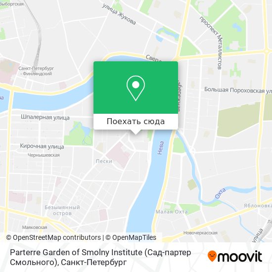 Карта Parterre Garden of Smolny Institute (Сад-партер Смольного)