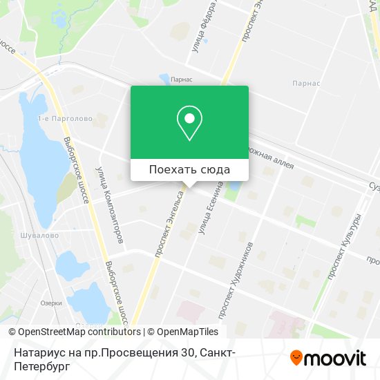 Карта Натариус на пр.Просвещения 30