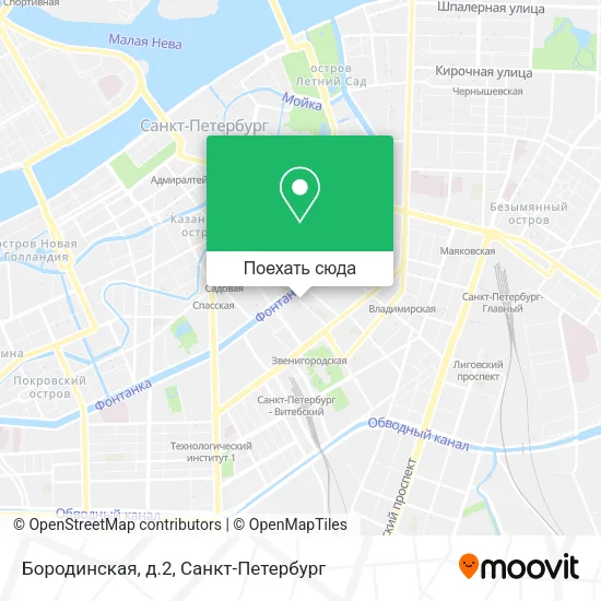 Карта Бородинская, д.2