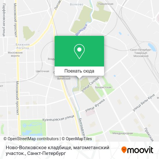 Карта Ново-Волковское кладбище, магометанский участок.