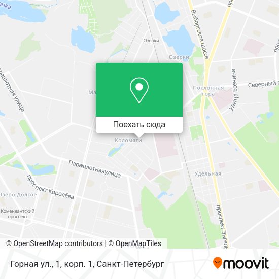 Карта Горная ул., 1, корп. 1