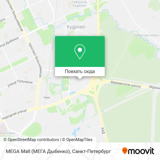 Карта MEGA Mall (МЕГА Дыбенко)