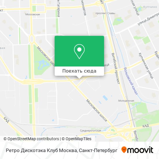 Карта Ретро Дискотэка Клуб Москва