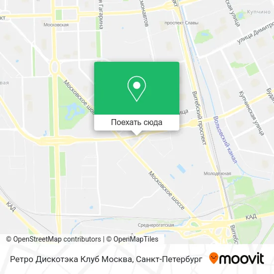 Карта Ретро Дискотэка Клуб Москва