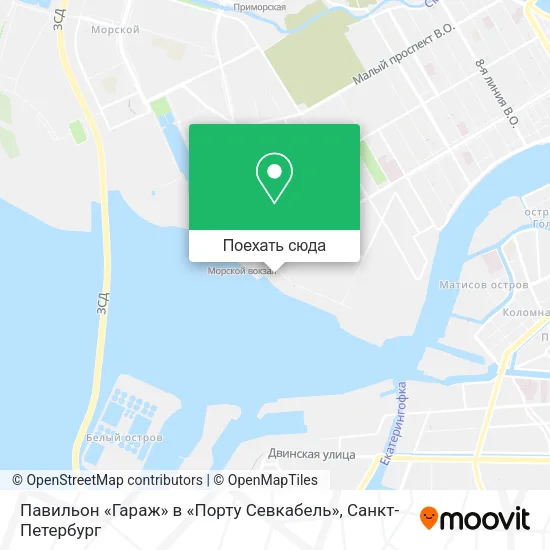 Карта Павильон «Гараж» в «Порту Севкабель»
