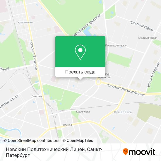 Карта Невский Политехнический Лицей