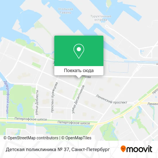 Карта Детская поликлиника № 37