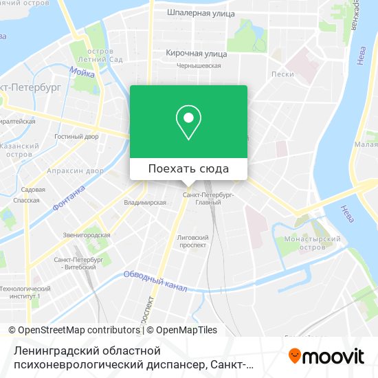 Карта Ленинградский областной психоневрологический диспансер