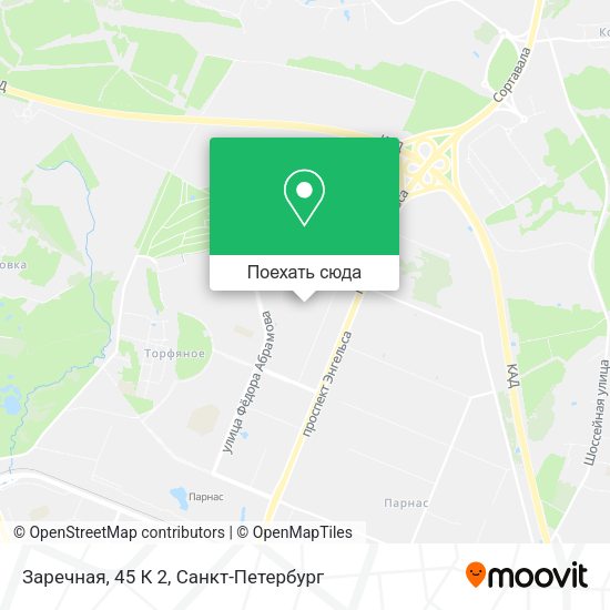 Карта Заречная, 45 К 2