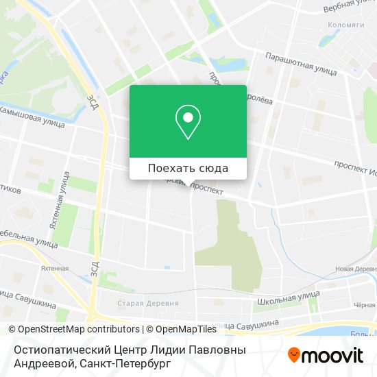 Карта Остиопатический Центр Лидии Павловны Андреевой