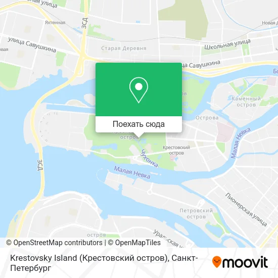 Карта Krestovsky Island (Крестовский остров)