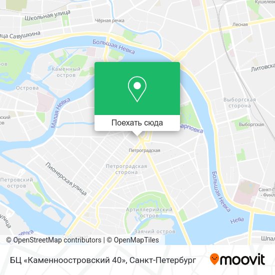 Карта БЦ «Каменноостровский 40»