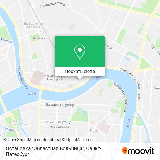 Карта Остановка "Областная Больница"