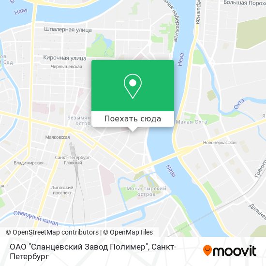 Карта ОАО "Сланцевский Завод Полимер"
