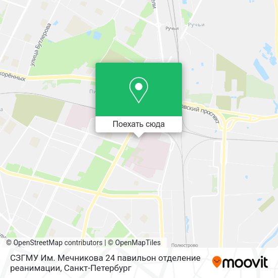 Карта СЗГМУ Им. Мечникова 24 павильон отделение реанимации
