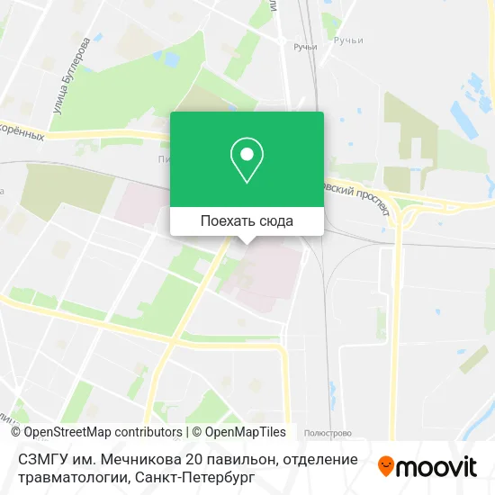 Карта СЗМГУ им. Мечникова 20 павильон, отделение травматологии