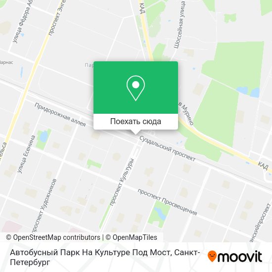 Карта Автобусный Парк На Культуре Под Мост
