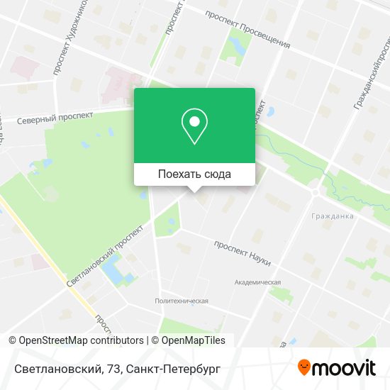 Карта Светлановский, 73