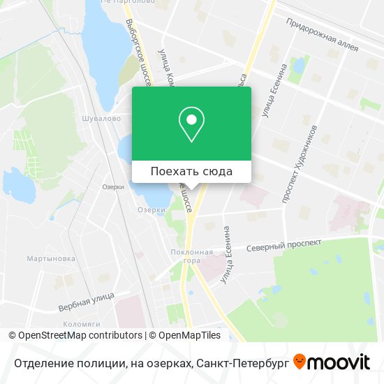 Карта Отделение полиции, на озерках