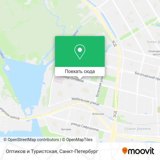 Карта Оптиков и Туристская