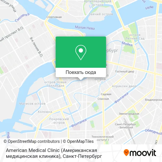 Карта American Medical Clinic (Американская медицинская клиника)