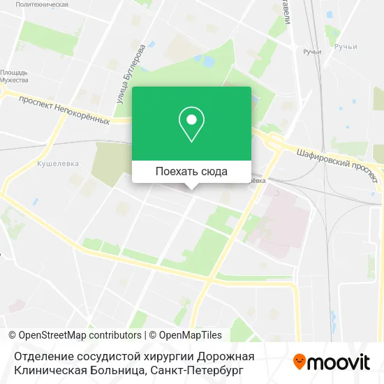 Карта Отделение сосудистой хирургии Дорожная Клиническая Больница