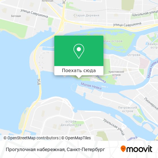 Карта Прогулочная набережная