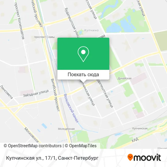 Карта Купчинская ул., 17/1