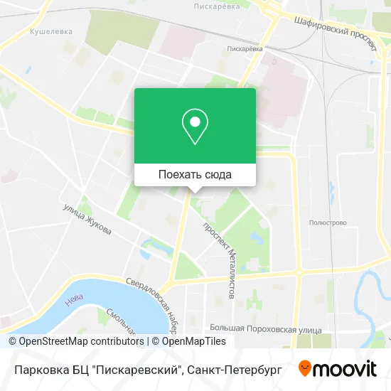 Карта Парковка БЦ "Пискаревский"
