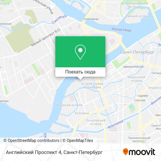 Карта Английский Проспект 4