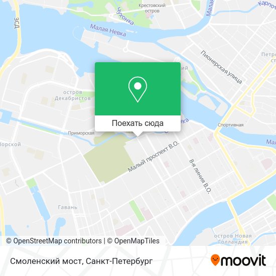 Карта Смоленский мост