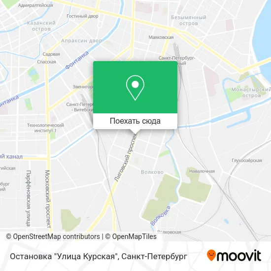 Карта Остановка "Улица Курская"