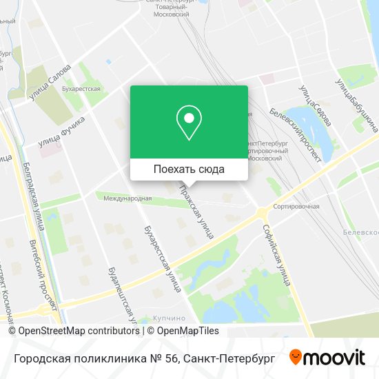 Карта Городская поликлиника № 56